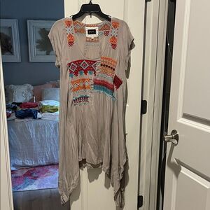 Boho Embroidered Tunic Dress